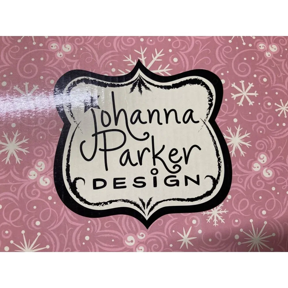 Johanna Parker Design Ceramic Sugar & Creamer Set Festive Holiday Cups Lot 6 New - Picture 6 of 14